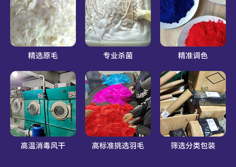 彩色鸵鸟毛布边10-15CM舞台礼服舞蹈服裙边服装辅料羽毛花边详情22