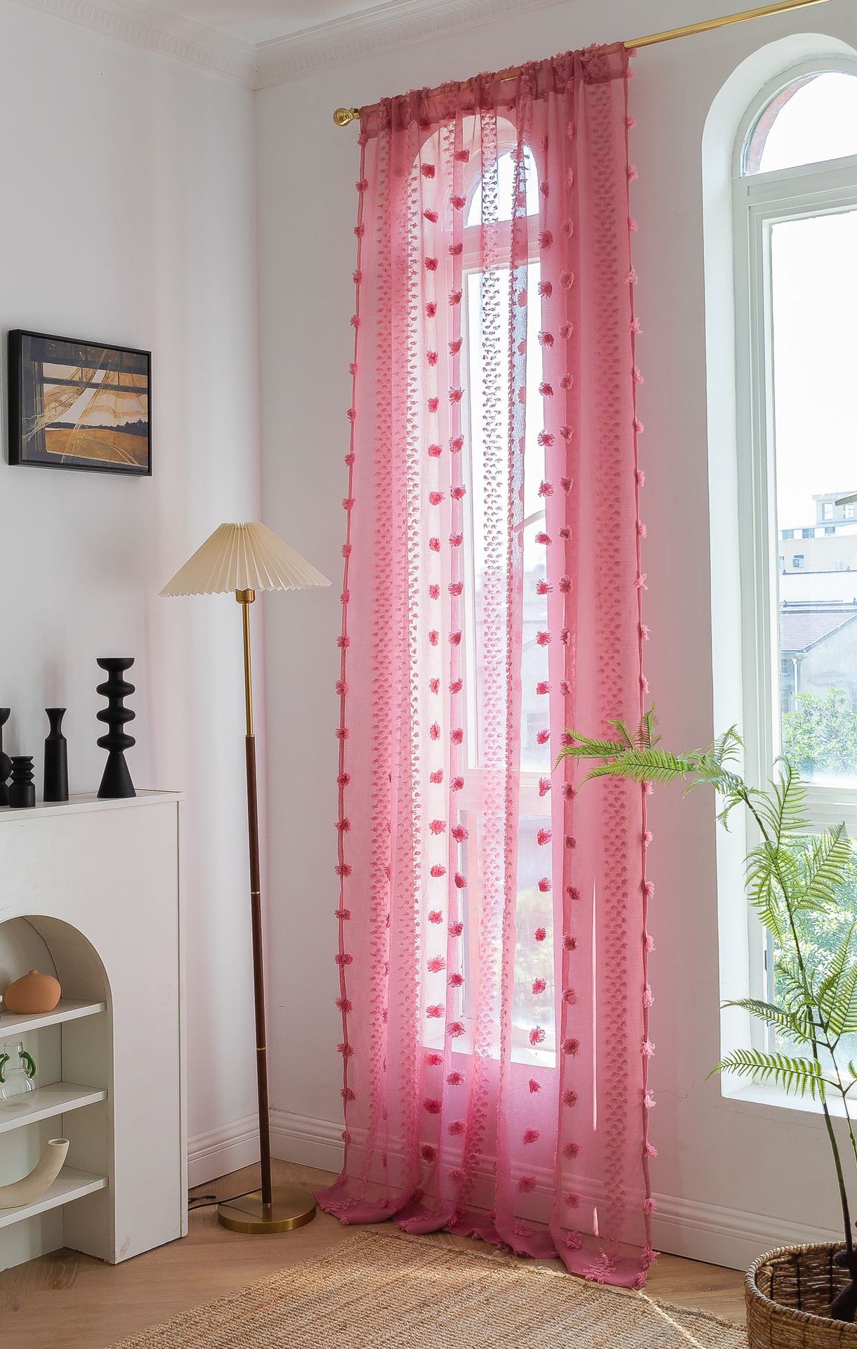 Cross-border best-selling Instagram influencer finished yellow niche light and thin window screen for living rooms and bedrooms. Manufacturer pic 34