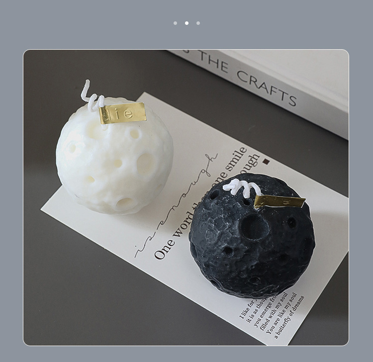 Moon scented candles, creative bedroom ornaments and souvenirs, spherical moon candles pic 10