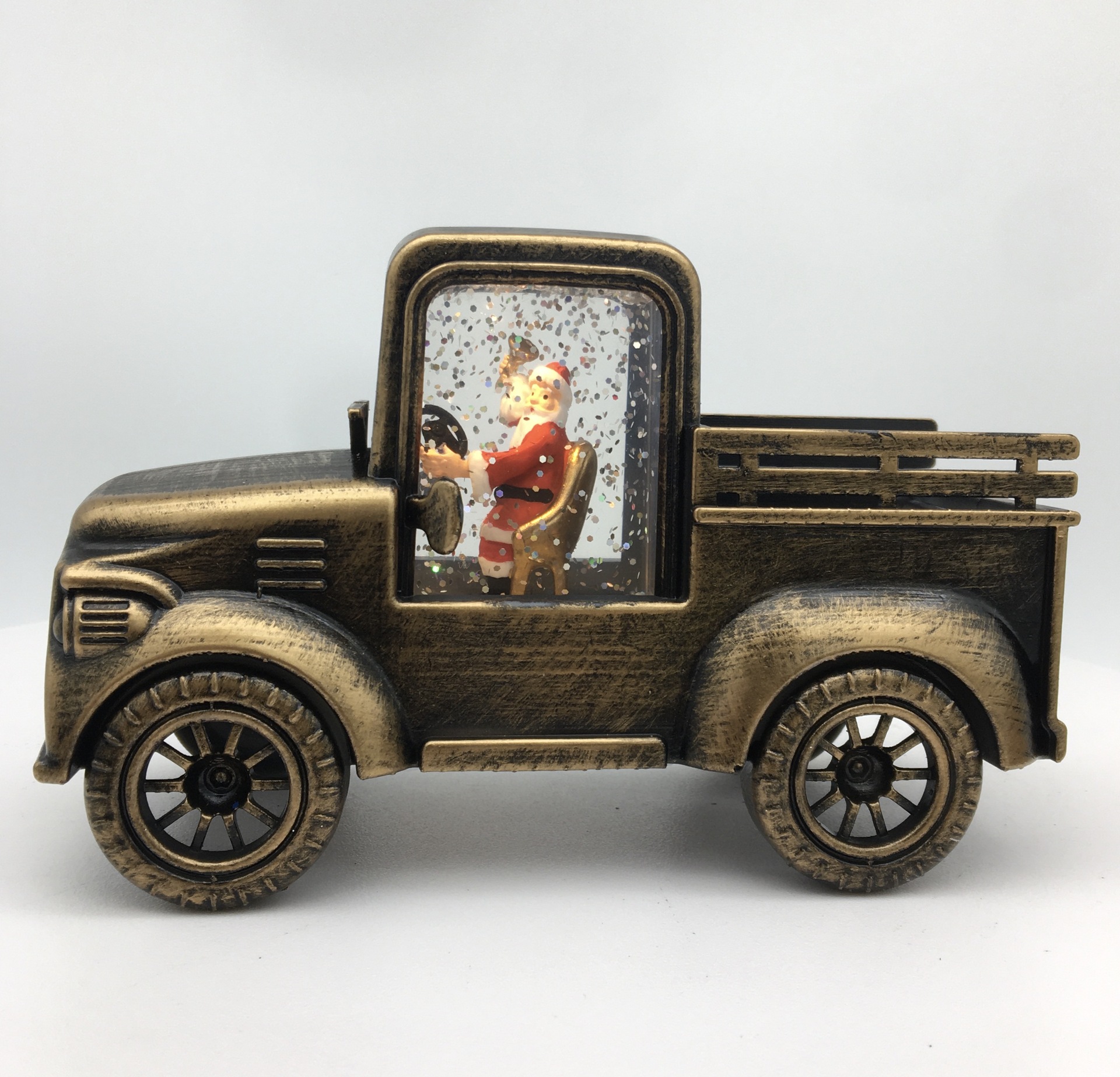 New holiday gifts: Illuminated, scallion oil leather truck, creative decorative items, window display, counter, Christmas gifts pic 13