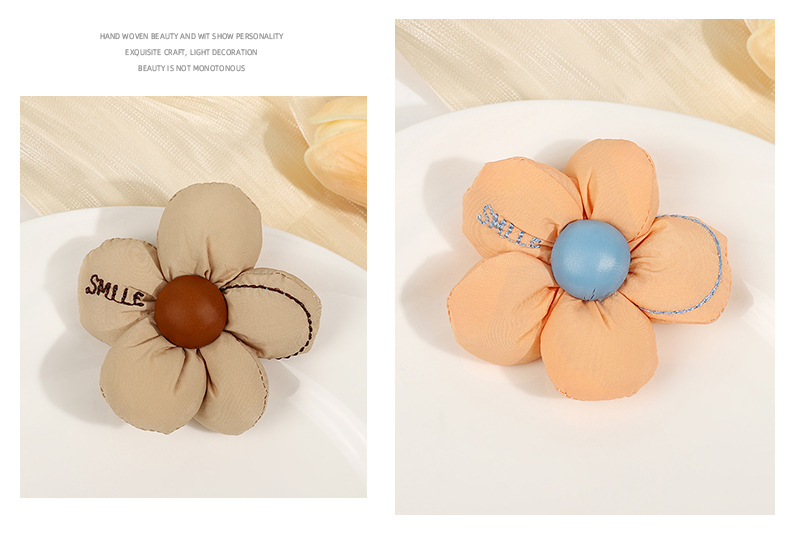 diy布艺充棉立体五瓣花朵配饰 鞋花手工配件衣服辅料花朵现货批发详情12