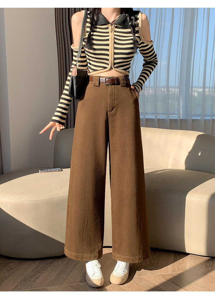 法式八分九分天丝棉阔腿牛仔裤女秋季新款小个子宽松显瘦直筒裤详情53