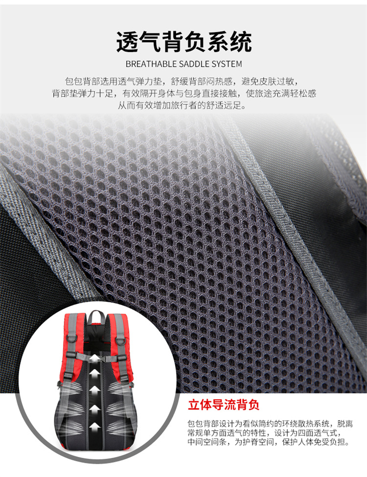 供应新款简约户外登山包男女双肩包运动书包休闲旅行旅游背包详情10