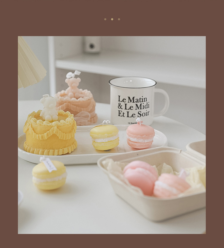 Macaron scented candles, Instagram-style photo props, diy birthday gifts pic 17