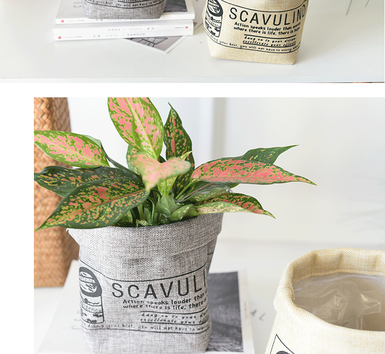 Nordic fabric flower pot storage bags, storage boxes, washable flower vases, home flower pot covers, decorative flower POTS pic 10
