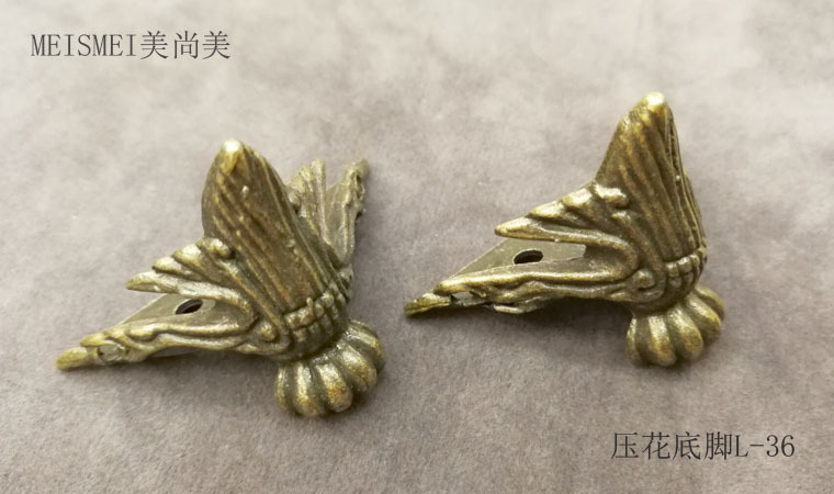 Antique base furniture, hardware base, wooden box, gift box, corner guard, alloy base, bronze color base, 1.2cm-3cm pic 9