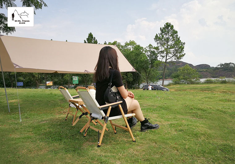 Wushan Old Friend imported beech wood outdoor folding Chair, portable camping and Leisure chair kermit Chair pic 1