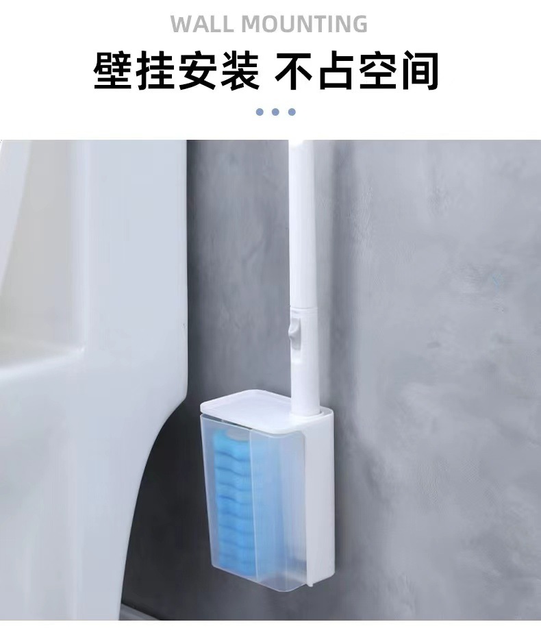 一次性海绵头家用马桶刷套装自带清洁液可抛式无死角卫生间清洁刷0427详情4