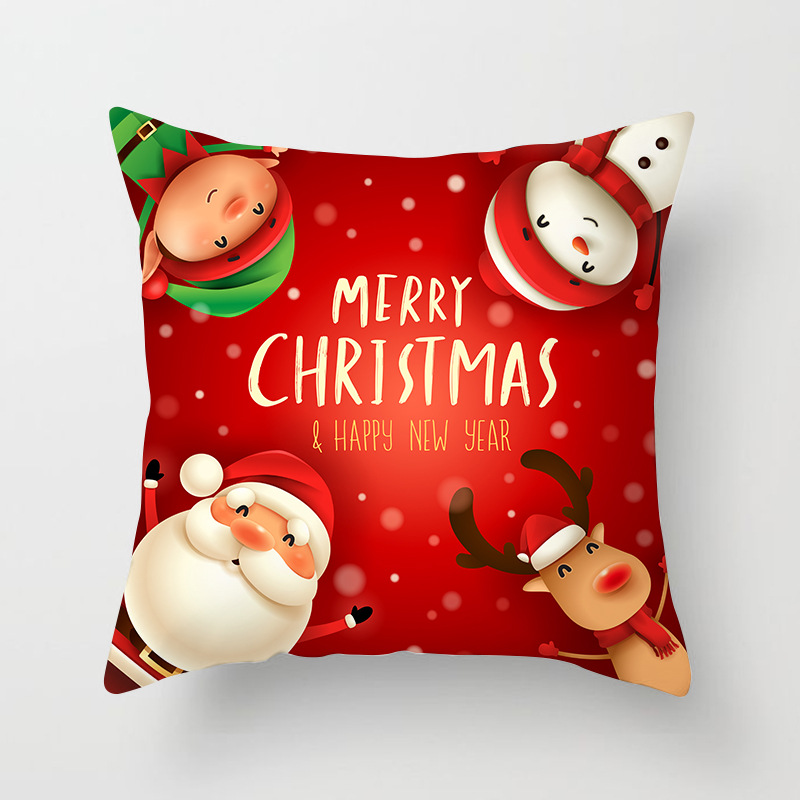 Red Santa Claus pillowcase cushions for home Christmas pic 9