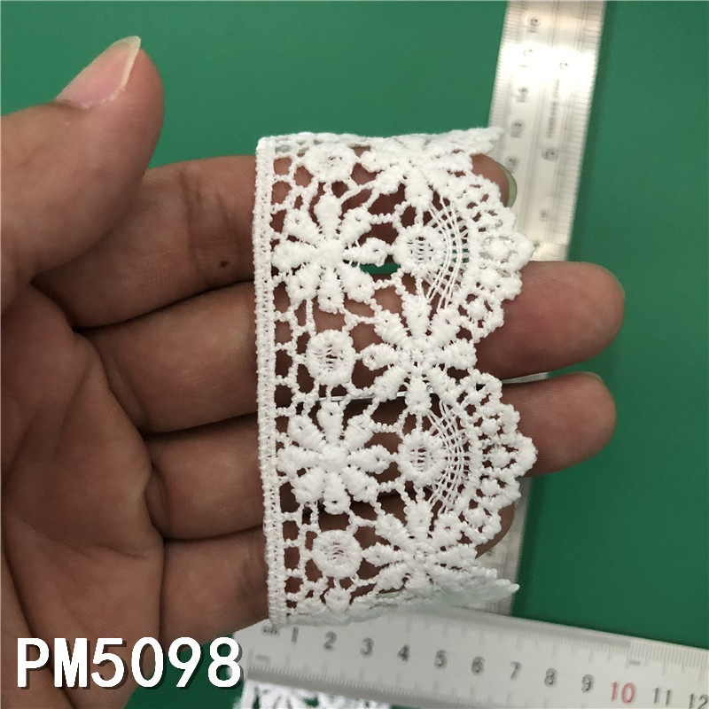 New Lolita embroidery water-soluble lace, milk silk single-sided small flower wave lace, lace with barcode pic 70
