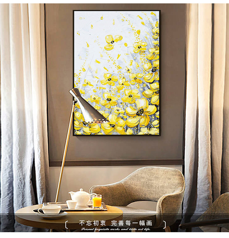 客厅现代简约装饰画玄关走廊花卉手绘立体挂画样板间壁画卧室墙画详情19