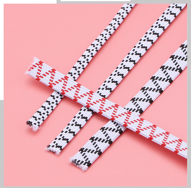 Wholesale thickened double-layer elastic bands, high-elastic latex lacing bands, flat loose tight ropes, plain weave elastic webbing, and clothing accessories pic 21