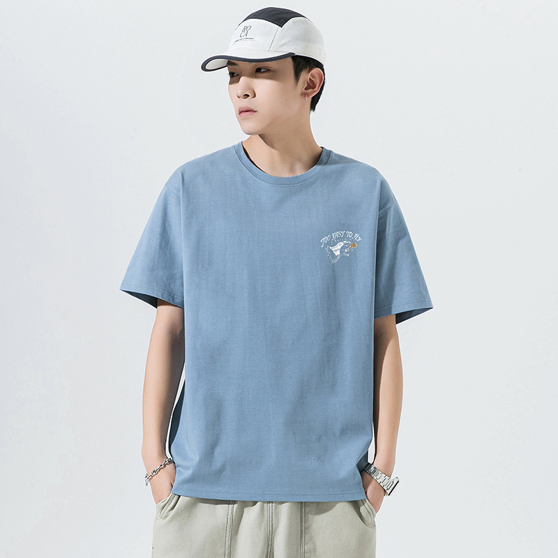 大码短袖t恤男2023夏新款棉T笑脸印花宽松男装男士爆款跑量T恤男详情25