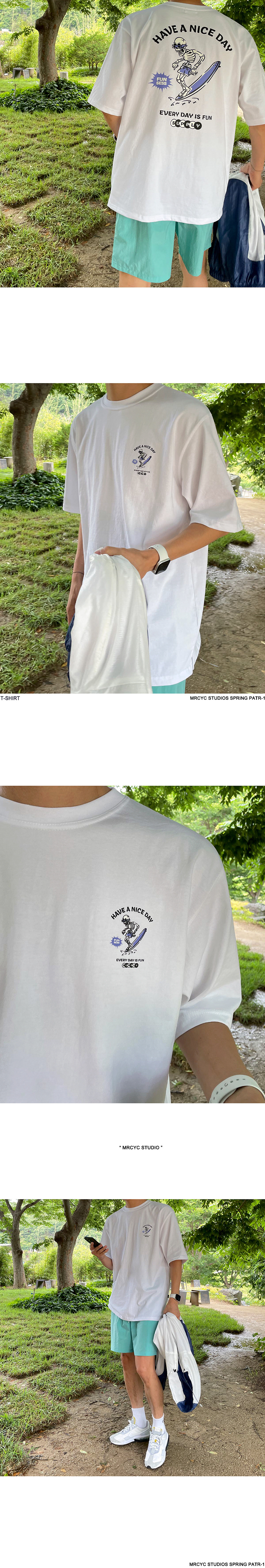 【清仓】纯棉短袖T恤男夏季韩版潮流卡通印花百搭半袖圆领体恤打详情5