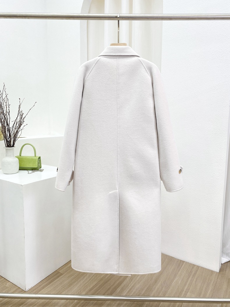 Q469 Dongdaemun Double-sided Cashmere Coat Korean version Autumn and Winter New Style Wool Tie suit collar woolen coat for women pic 82