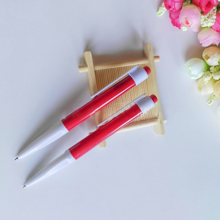 One-yuan supply, two-piece ballpoint pen set, push-button ballpoint pen, student plastic ballpoint pen pic 3