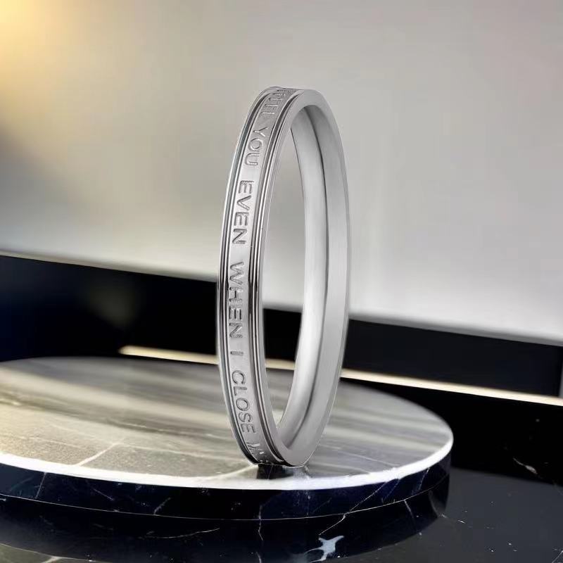 戒指钛钢戒指女小众电镀法式不掉色ins素圈冷淡风不锈钢手饰批发详情7