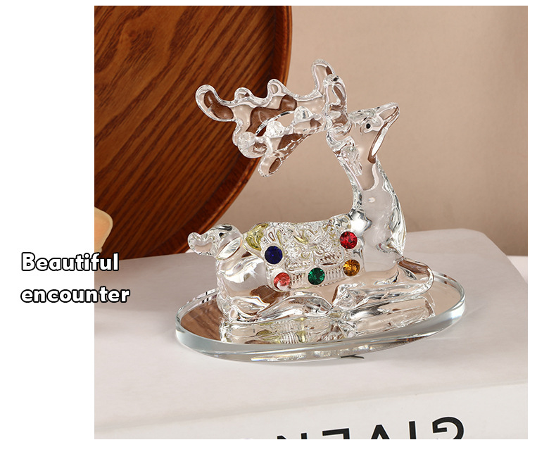 简约轻奢欧式创意水晶麋鹿家居桌面摆件礼物装饰创意现货批发详情13