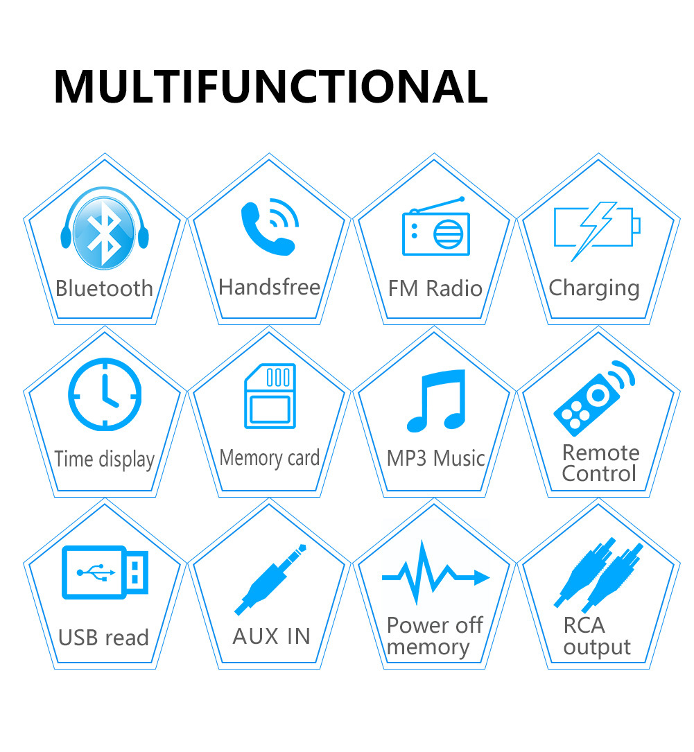 跨境专供通用车载蓝牙MP3播放器U盘插卡多功能汽车收音机代cd dvd详情2
