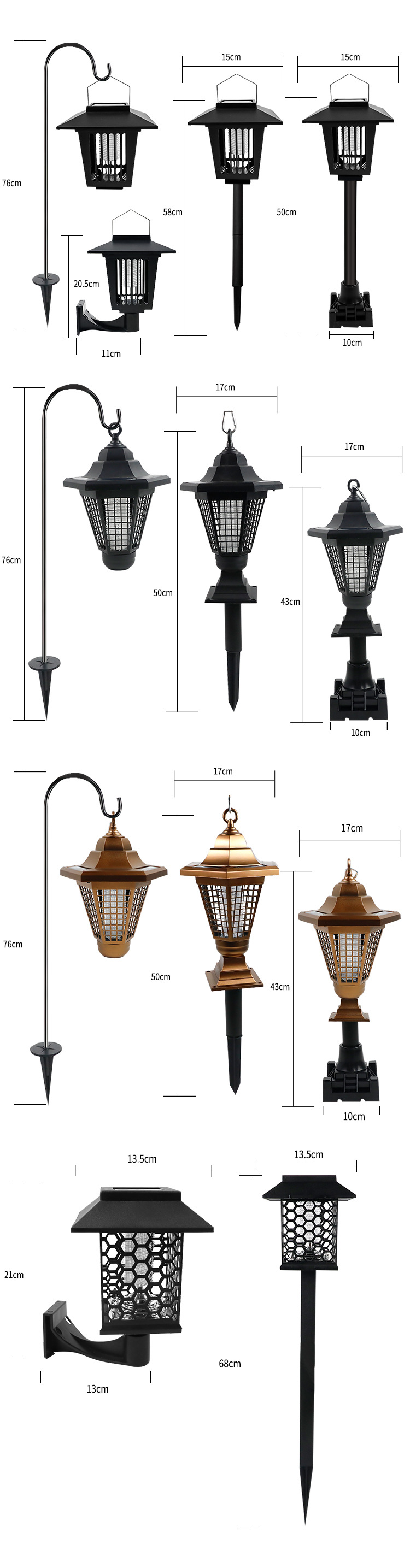 Garden solar lawn lamp, portable column head electric shock mosquito killer lamp, courtyard outdoor solar mosquito killer lamp pic 12