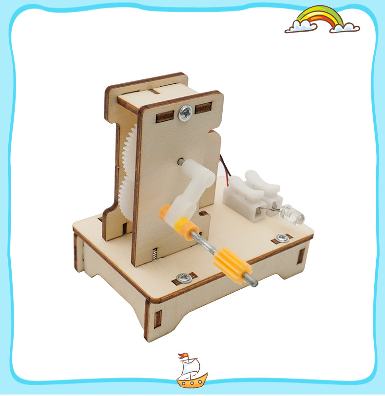 中小学生科学实验手摇发电机DIY科技小制作益智科教模型智慧教育详情18