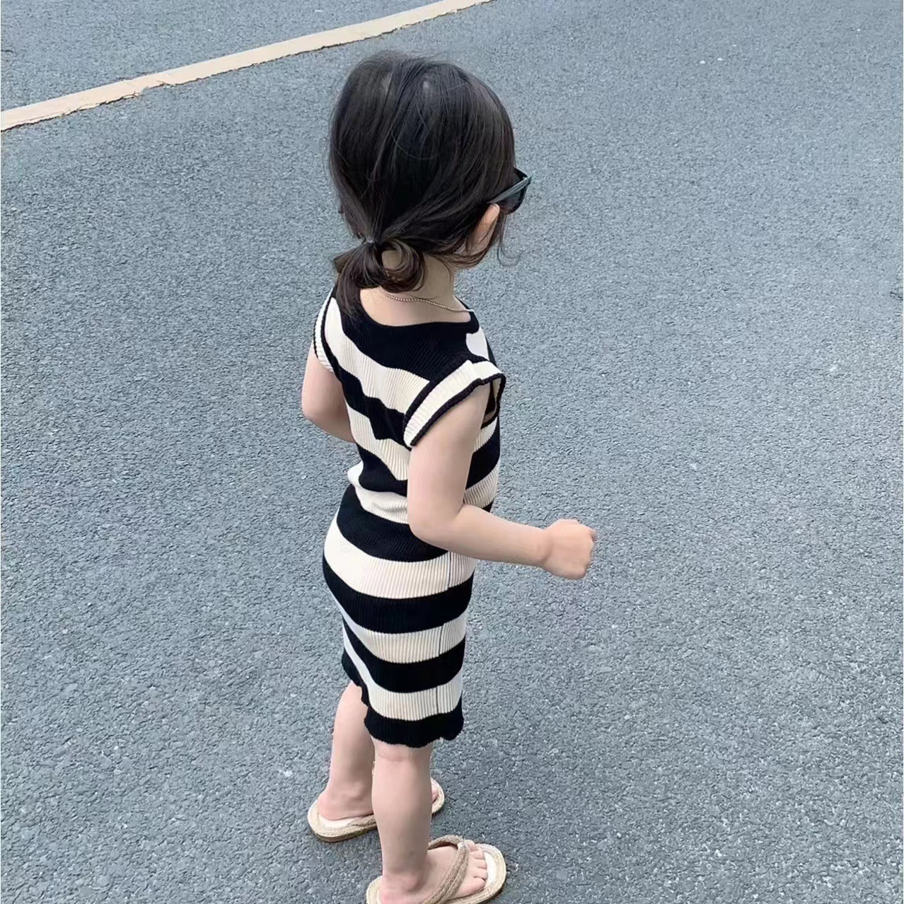 女童夏季连衣裙儿童裙子女童宝宝针织冰丝修身小童无袖裙夏天夏装详情2