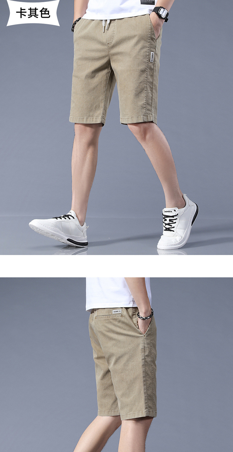 男士短裤夏季薄款宽松直筒五分裤抽绳松紧腰外穿运动休闲裤子男款详情18