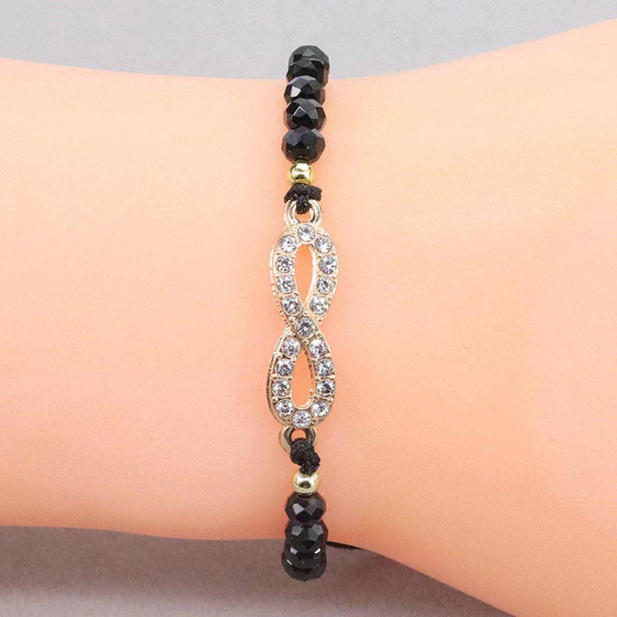 Amazon cross-border best-selling geometric diamond-encrusted cross turtle diamond-encrusted crystal beaded bracelet for men and women, friendship bracelet pic 4