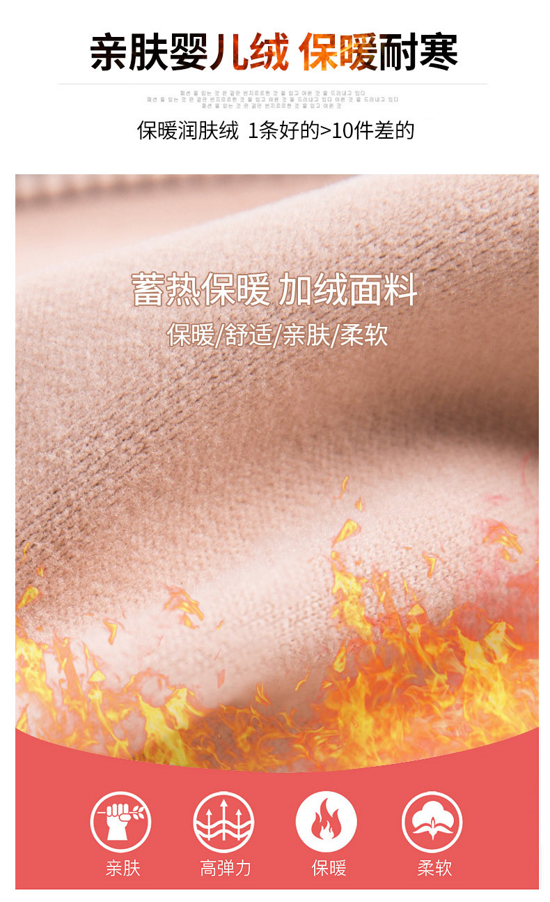 2022款秋冬加厚鲨鱼皮打底裤女外穿高腰瑜伽芭比裤九分鲨鱼裤批发详情6