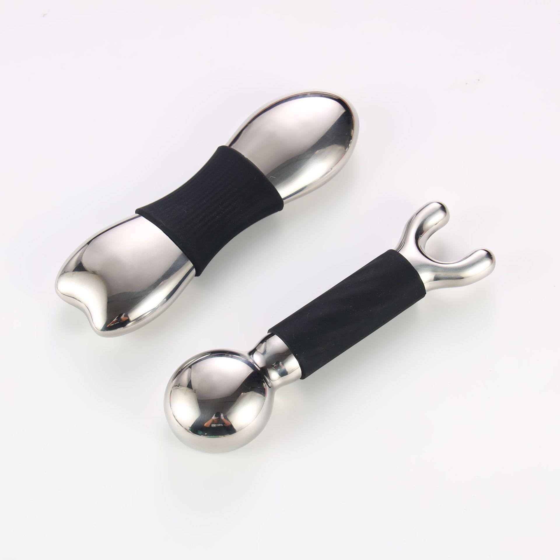Customized new stainless steel ice massage device, facial beauty ice hammer, cold and hot facial skin care massage ice wave ball pic 13