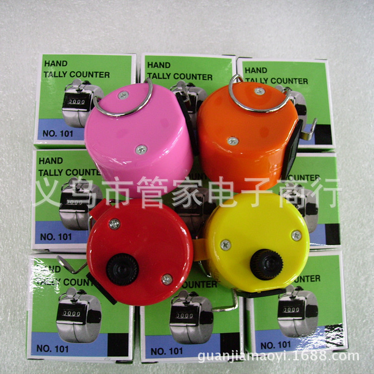 Mini color press manual counter, pedestrian flow statistics counter, hand press counter, 8 colors pic 5