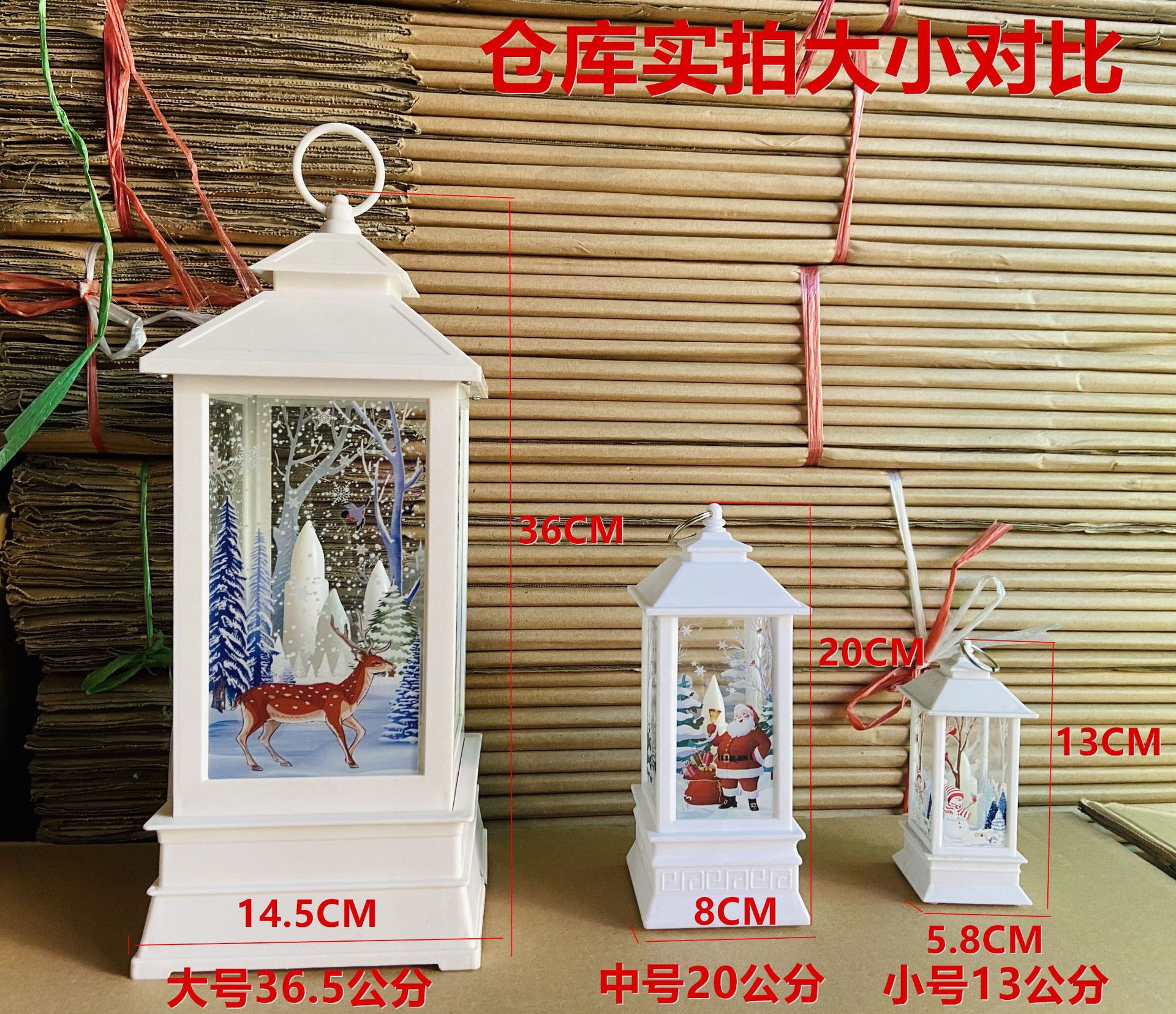 Cross-border wholesale of Christmas flame wind lights, Santa Claus decorations, Christmas gifts, LED illuminated ornaments, candlestick lights pic 1