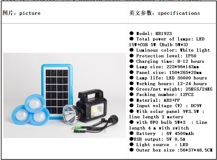 Solar lamps, household small system lighting, tent emergency camping lamps, portable outdoor power generation small system lamps pic 29