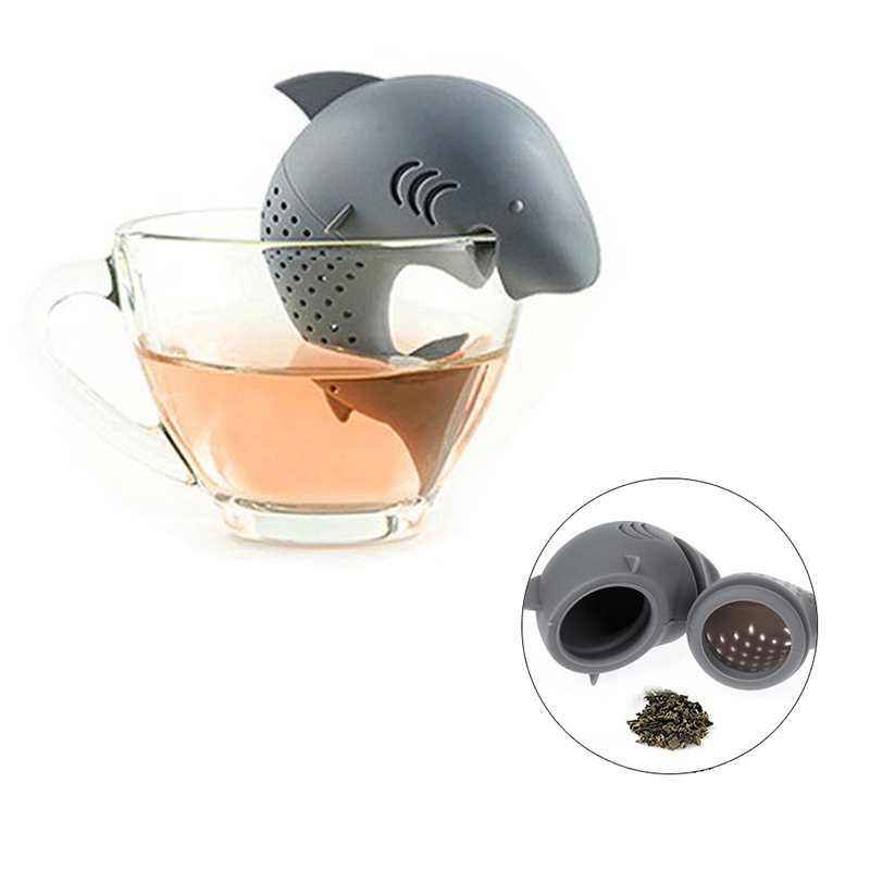 The new silicone shark tea maker for lazy people is a creative shark tea bag filter pic 7