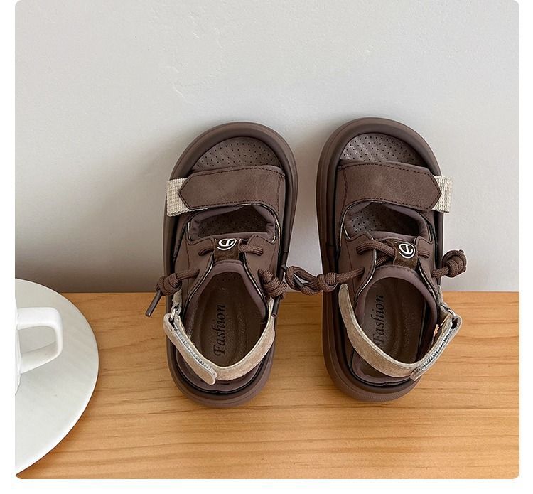 童库兔丨韩版儿童凉鞋复古男童沙滩鞋2023夏新款软底女童休闲运动详情5