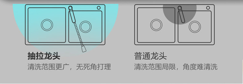 冷热厨房全铜水龙头304不锈钢可旋转抽拉万向防溅单冷洗菜盆龙头详情8