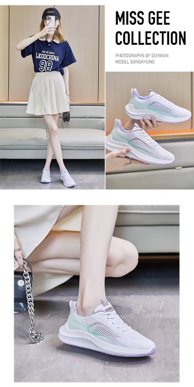 休闲女鞋批发运动鞋女士时尚潮流时尚飞织面透气女士轻便运动女鞋详情15