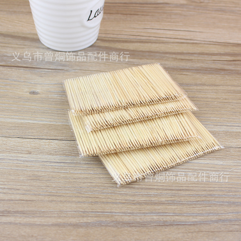 Bamboo fine toothpick bagged double-headed toothpicks without odor, wholesale for two yuan pic 5