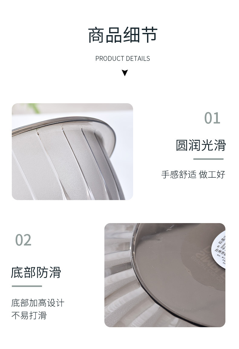 加厚耐用家用脸盆塑料大号洗衣盆子厨房洗菜盆学生宿舍洗脸小盆子01201-908详情12