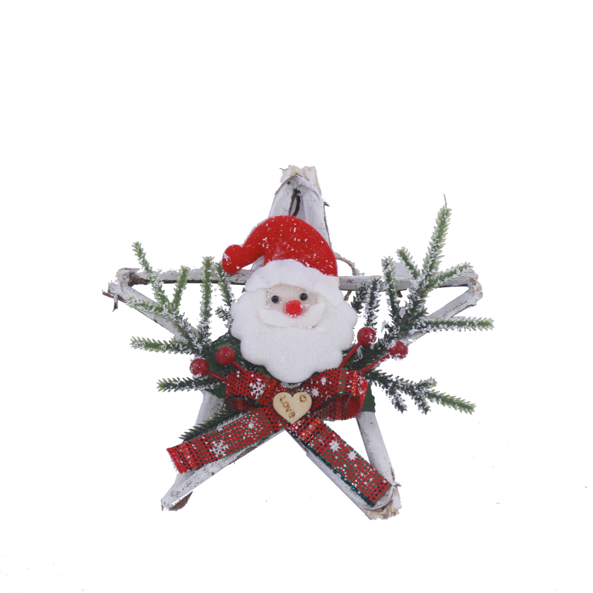 Christmas decoration wooden five-star 15/19/24CM Christmas decoration door hanging Christmas pendant Hotel and shopping mall decoration pic 14