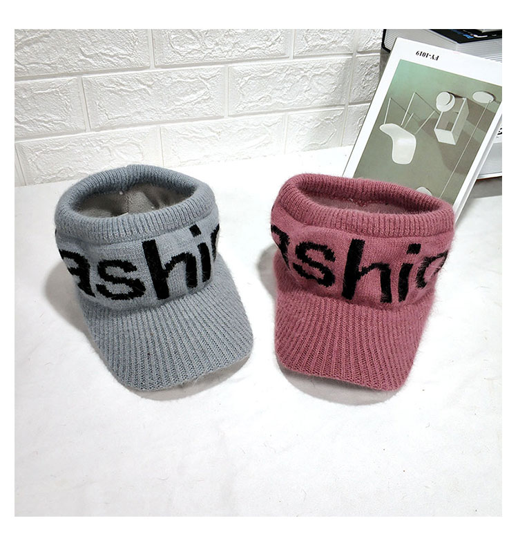 La versión coreana de punto letras empty top sombrero de pato mujer otoño invierno sombrero de moda versátil ins marca de moda sin top sombrero de hilo pic 11