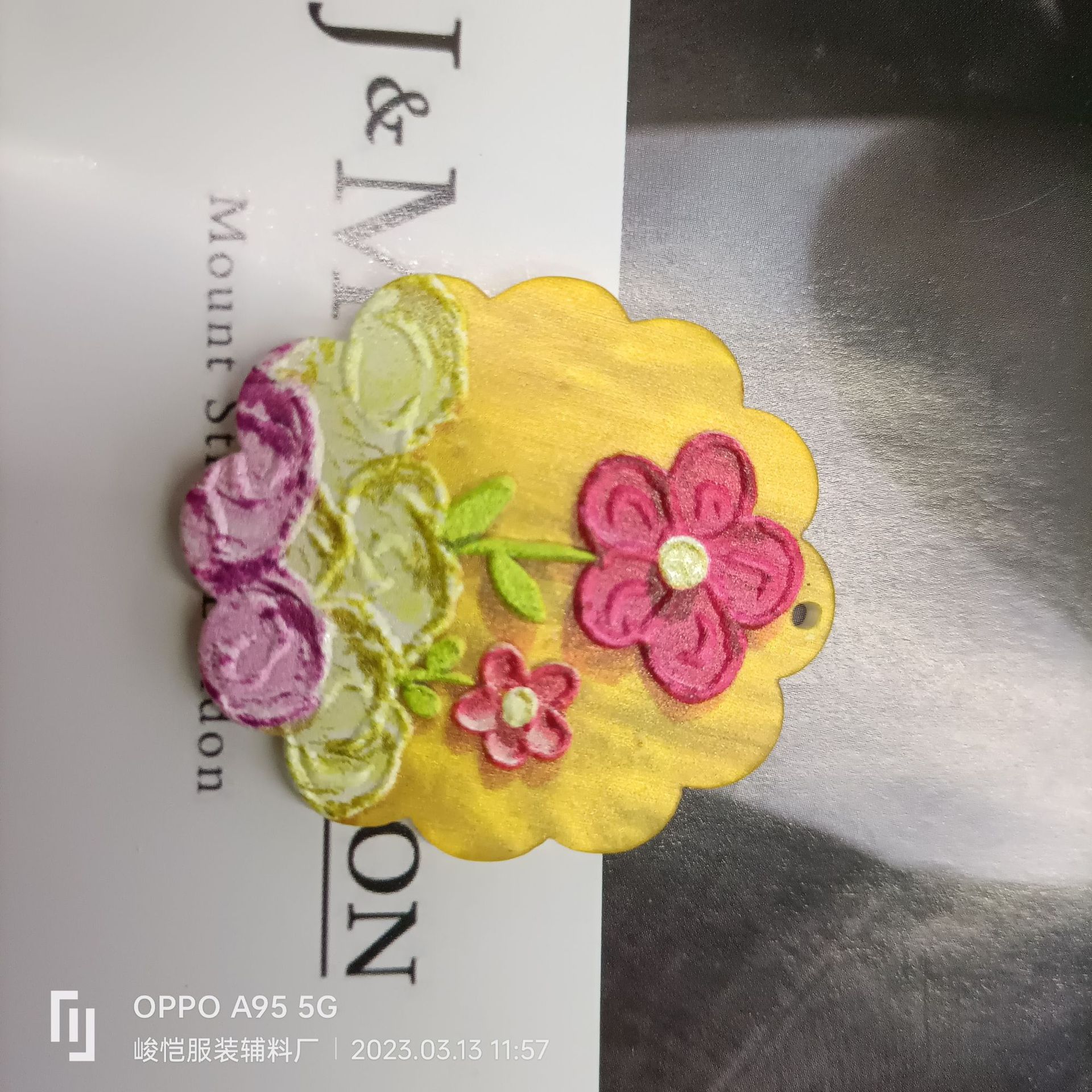 ins colorful and irregular-shaped flower apple color block relief acrylic pendant DIY handmade jewelry earring accessory material pic 7