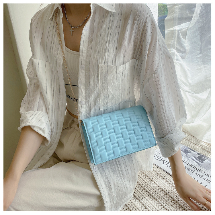 网红手提包包2021新款时尚单肩女包休闲感洋气斜挎简约ins链条包详情31