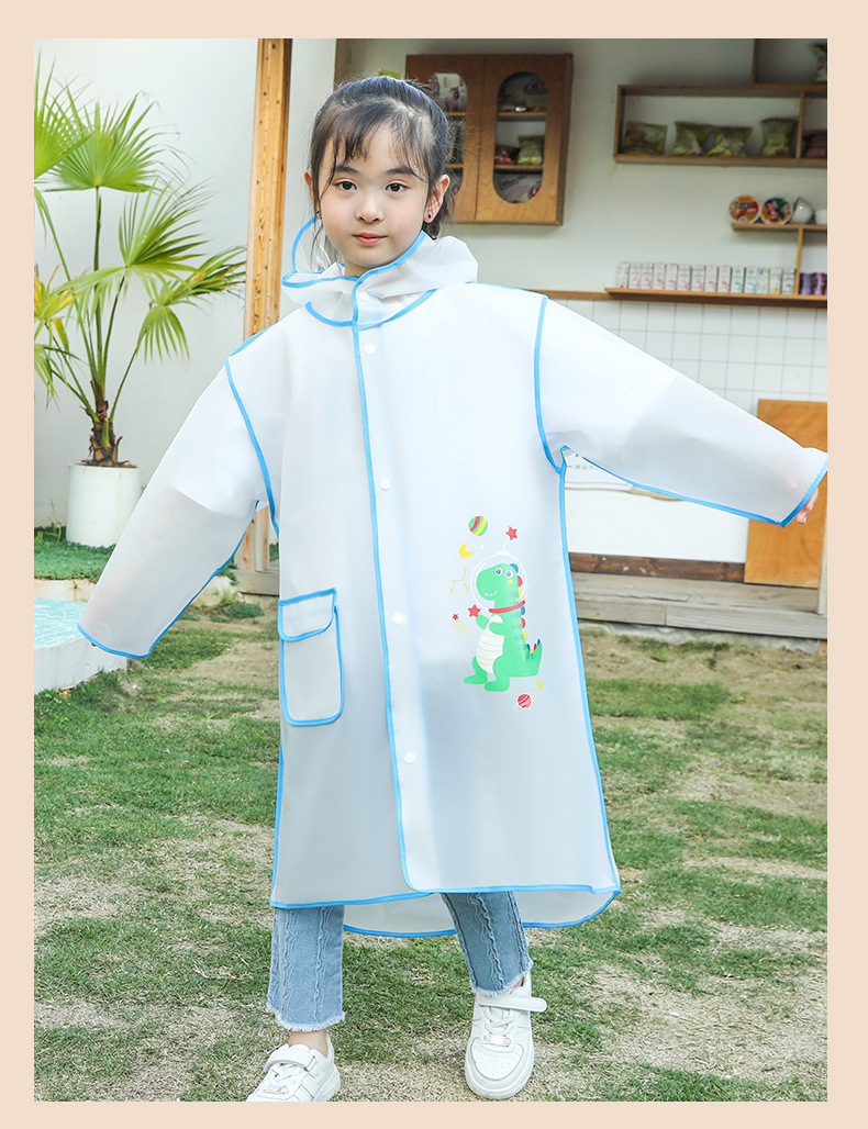 可爱卡通儿童雨衣长款连体儿童雨披旅游便携雨衣 户外上学EVA雨披详情15