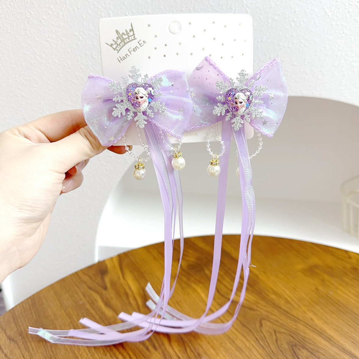 冰雪奇缘儿童发夹韩国公主发饰可爱艾莎公主假发辫儿童对夹发饰详情20