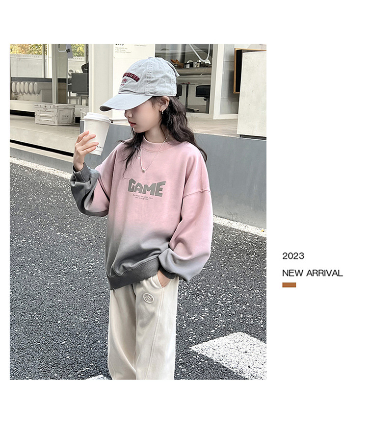 女童卫衣春秋款2024新款儿童洋气时髦春装中大童女孩春季长袖上衣详情12