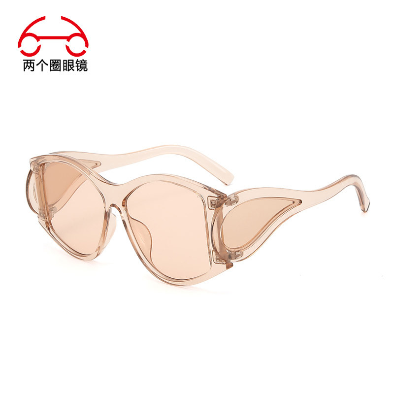 两个圈 个性时尚太阳眼镜欧美穿搭街拍节日派对墨镜T1068详情9