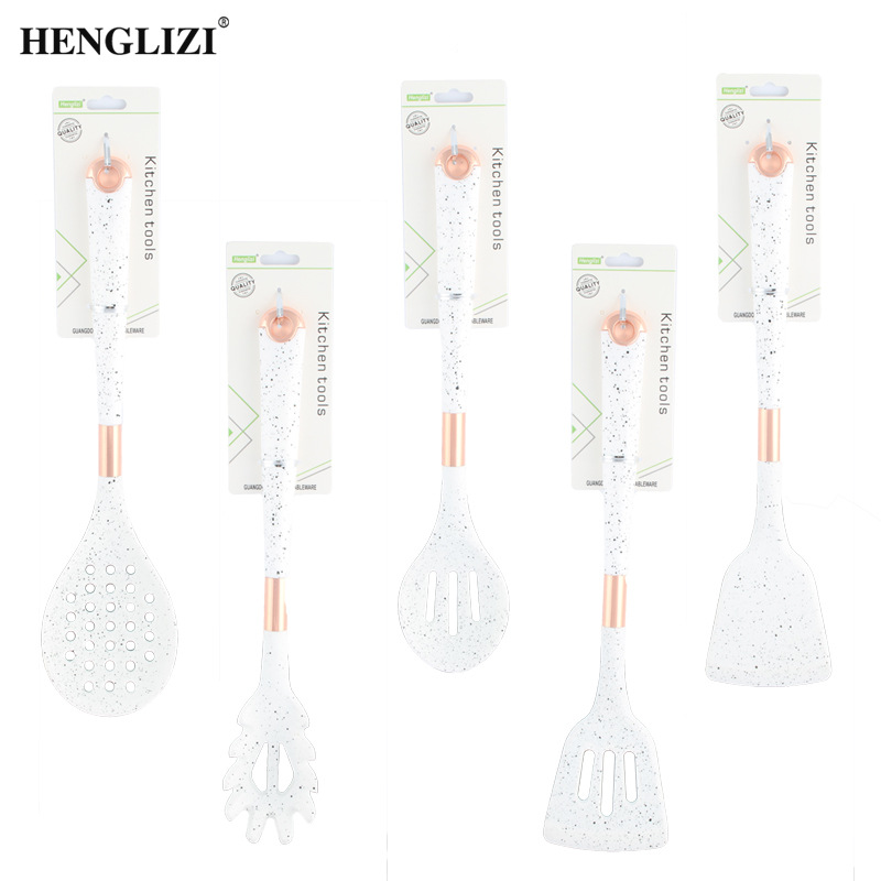 Cross-border household high-temperature resistant non-stick pan with a spatula to remove the soup spoon, full silicone handle body food-grade silicone kitchenware set pic 13