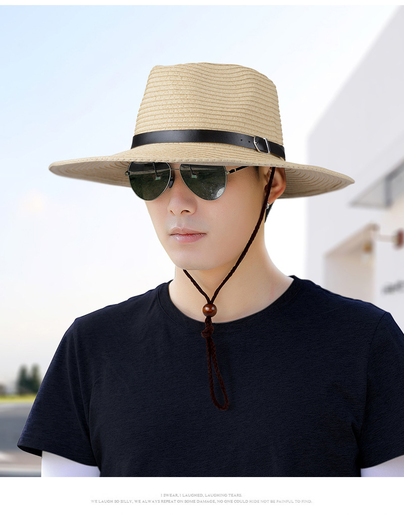 Sunshade fishing hat for men, summer foldable sun hat for men, trendy denim hat, wide-brimmed straw hat for men, outdoor sun protection hat pic 17