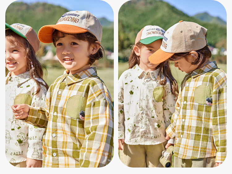 【春日出游穿搭】嘟嘟家男童长袖衬衫春装女童衬衣春季宝宝衣服潮详情23